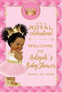 Princess Baby Shower Welcome Sign design preview