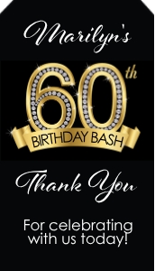60th Birthday Thank You Tags: 60th Birthday Thank You Tags
