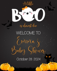 Little Boo Baby Shower Welcome Sign: Little Boo Baby Shower Welcome Sign