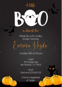 Little Boo Baby Shower Invitation: Little Boo Baby Shower Invitation