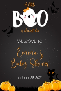 Little Boo Baby Shower Welcome Sign 20x30: Little Boo Baby Shower Welcome Sign