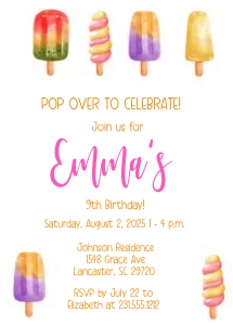 Popsicle Invitation design preview