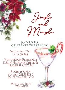 Jingle and Mingle Christmas invitation: Jingle and Mingle Christmas invitation