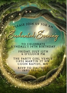 Enchanted Forest Invitation design preview