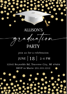 Confetti Graduation Invitation design preview