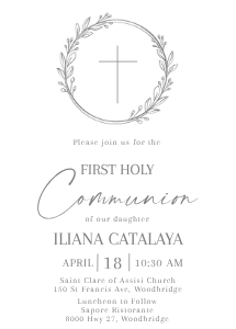 Minimal Communion Invitation design preview