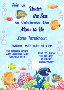 Under the Sea Baby Shower design preview