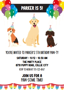 Dog Birthday design preview
