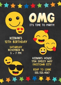 Emoji Birthday design preview