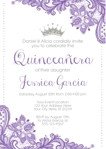 Quinceanera Invitation (QU1008PN2): Quinceanera Invitation (QU1008PN2)