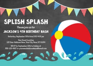 Beach Ball Invitation (BE1008CN) design preview