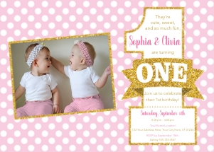 Pink and Gold Invitation (PI1008T1): Pink and Gold Invitation (PI1008T1)