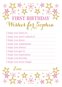 Twinkle Little Star Wish Card (TW1019P) design preview