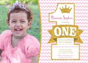 Princess Invitation (PS1008PW) design preview