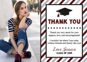 Graduation 5x7 Thank You Card (GR1614MW): Graduation Thank You Card (GR1614MW)