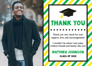 Graduation Thank You Card (GR1614GW) design preview