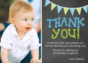 Chalkboard Thank You Card (CB1014LW) design preview