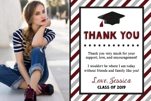 Graduation 4x6 Thank You Card (GR1614MW): Graduation Thank You Card (GR1614MW)