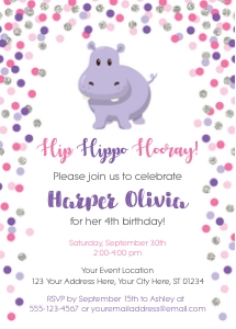 Hippo Invitation (HI1008PN): Hippo Invitation (HI1008PN)