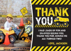 Construction Thank You Card (CO1014BW): Construction Thank You Card (CO1014BW)