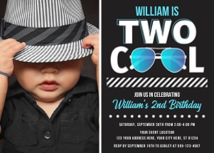 Two Cool Invitation (TO1008BW) design preview
