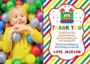 Bounce House Thank You Card (BH1014RW) design preview