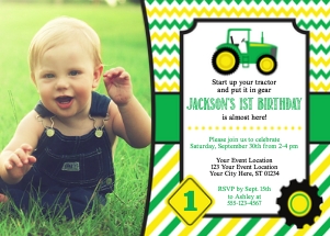 Tractor Invitation (TC1008GW) design preview