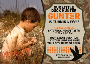 Duck Hunting Invitation (DU1008OW) design preview