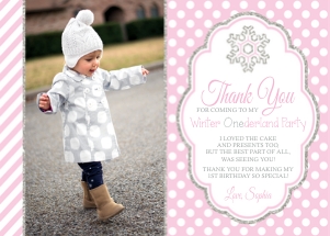 Winter Thank You Card (WI1014PW) design preview