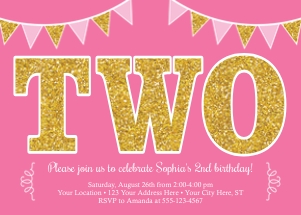 Pink and Gold Invitation (PI1008TN) design preview