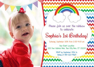 Rainbow Invitation (RA1008CW) design preview