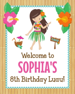 Luau Sign (LU1010BW) design preview