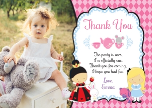 Alice Thank You Card (AL1014CW): Alice Thank You Card (AL1014CW)