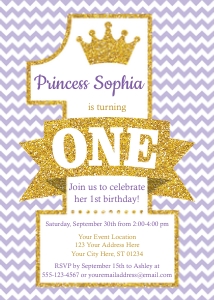 Princess Invitation (PS1008LN) design preview