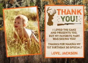 Deer Hunting Thank You Card (DE1014CW): Deer Hunting Thank You Card (DE1014CW)