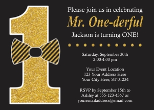 Mr. ONEderful Invitation (MR1008BN4) design preview