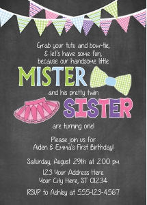 Tutu and Ties Invitation (TT1008LN): Tutu and Ties Invitation (TT1008LN)