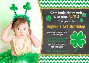 St. Patrick's Day Invitation (SP1008GW) design preview