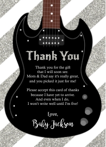 Rock Star Thank You Card (RS0414LS) design preview