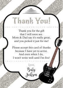 Rock Star Thank You Card (RS0414SS) design preview