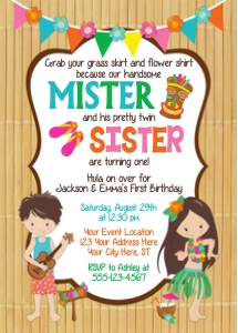 Luau Invitation (LU1008TN2) design preview