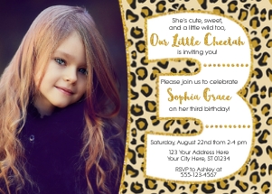 Cheetah Invitation 3 (CT10083W) design preview