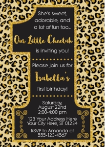 Cheetah Invitation (CT10081N4) design preview