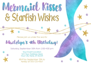Mermaid Invitation (ME1008AN2): Mermaid Invitation (ME1008AN2)