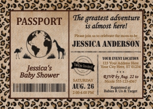 Safari Baby Shower Invitation (SA0408PB): Safari Baby Shower Invitation (SA0408PB)
