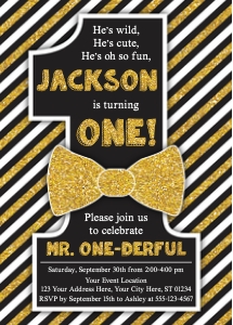 Mr. ONEderful Invitation (MR1008LN) design preview