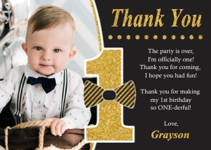 Mr. ONEderful Thank You Card (MR1014BW): Mr. ONEderful Thank You Card (MR1014BW)