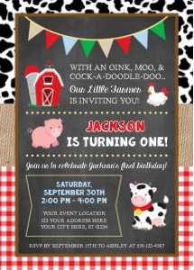 Farm Birthday Invitation (FA1008CN): Farm Birthday Invitation (FA1008CN)