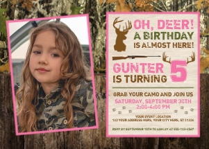 Deer Hunting Invitation (DE1008PW) design preview