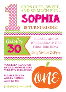 Pumpkin Invitation (PM1008WN): Pumpkin Invitation (PM1008WN)